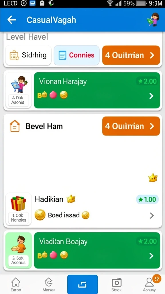 lnterwin - Karakter yang dapat diupgrade untuk menambah pengalaman bermain.
