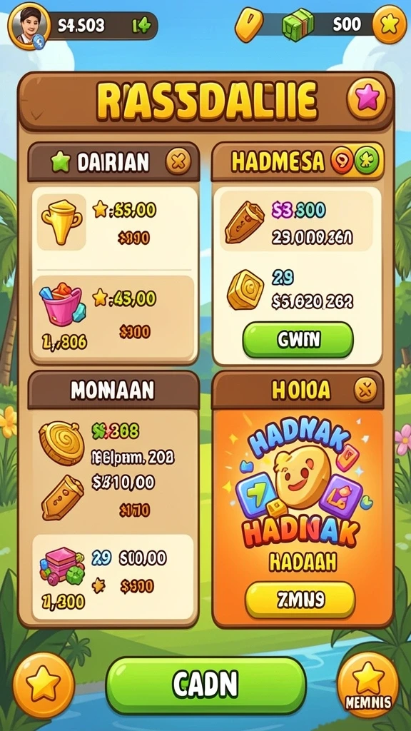 rezego - Tampilan karakter yang dapat dipilih dan dikustomisasi.