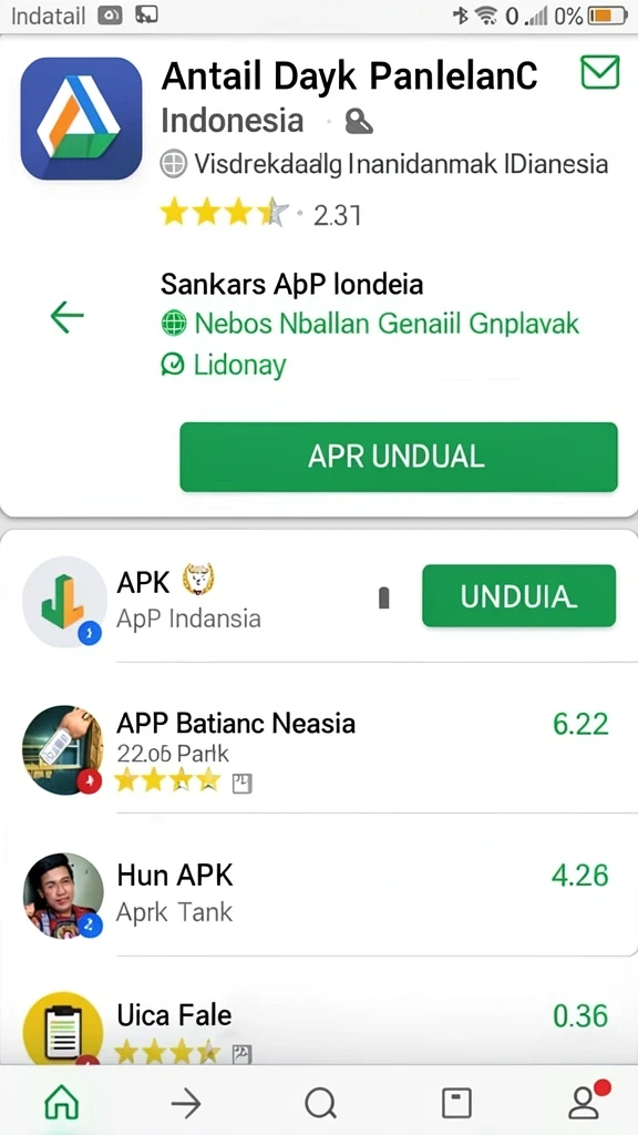 sd107 - Screen dari menu permainan yang menunjukkan pilihan level.